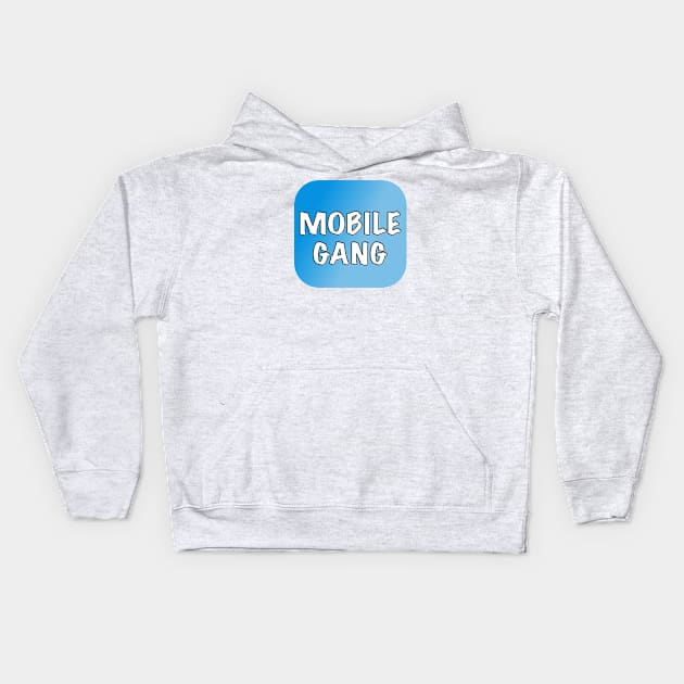 Mobile gang gaming, for mobile players, gamer design Kids Hoodie by Uniskull